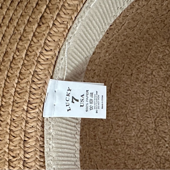 Lucky Brand Tan Straw Hat with Bow - Picture 4 of 5